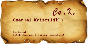 Csernai Krisztián névjegykártya