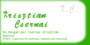 krisztian csernai business card